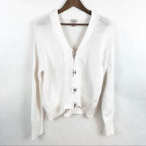 Chico's Chunky Metal Clasp Cardigan Sweater 14
